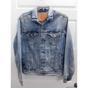 Levi's Mens Denim Blue‎ Jean Trucker Jacket sz S